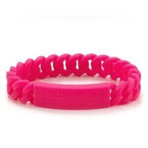 Mark by Mark Jacobs Braided Silicone Bracelet Pink NWT